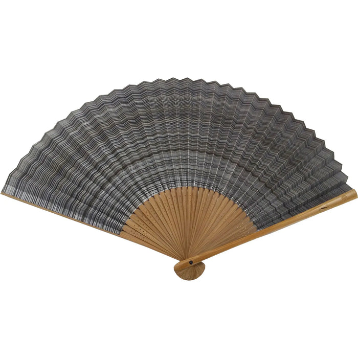 【名入れ専用】しけ引き扇子 黒 7.5寸