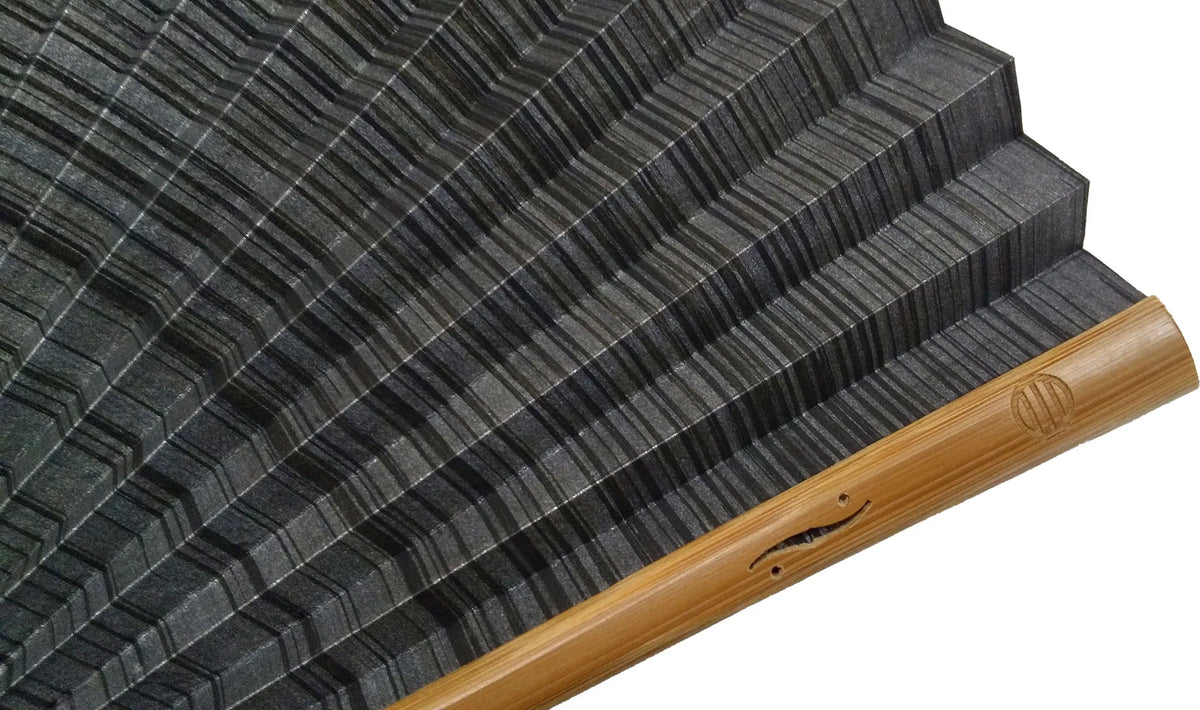 【名入れ専用】しけ引き扇子 黒 7.5寸