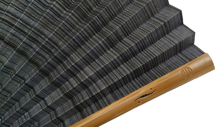 【名入れ専用】しけ引き扇子 黒 7.5寸