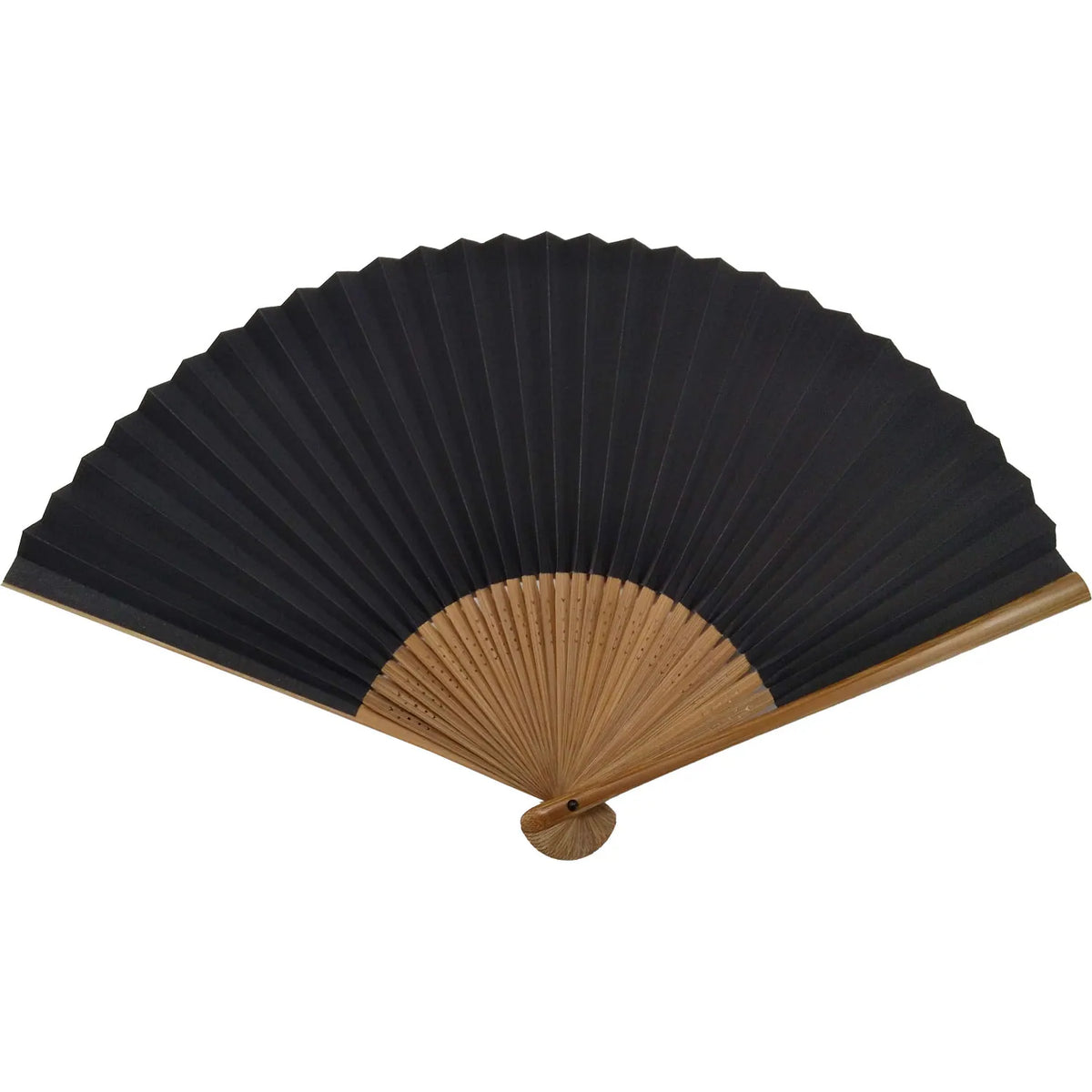 【名入れ専用】しけ引き扇子 黒 7.5寸