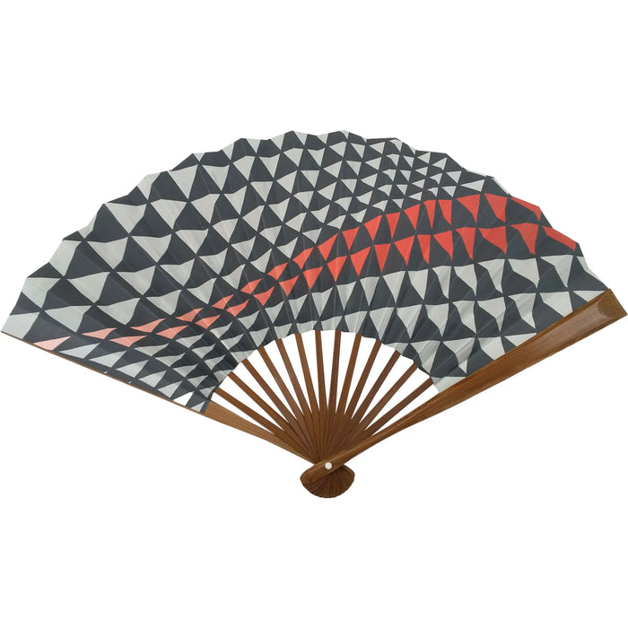 Edo fan No.34 Scales, red