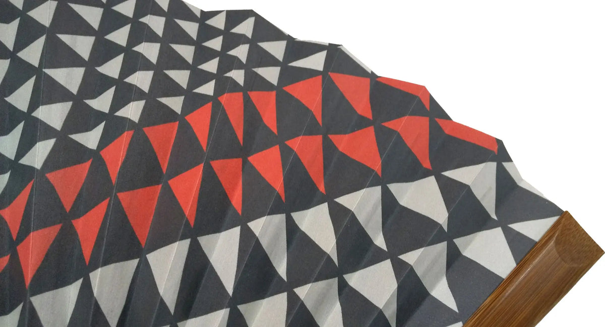 Edo fan No.34 Scales, red