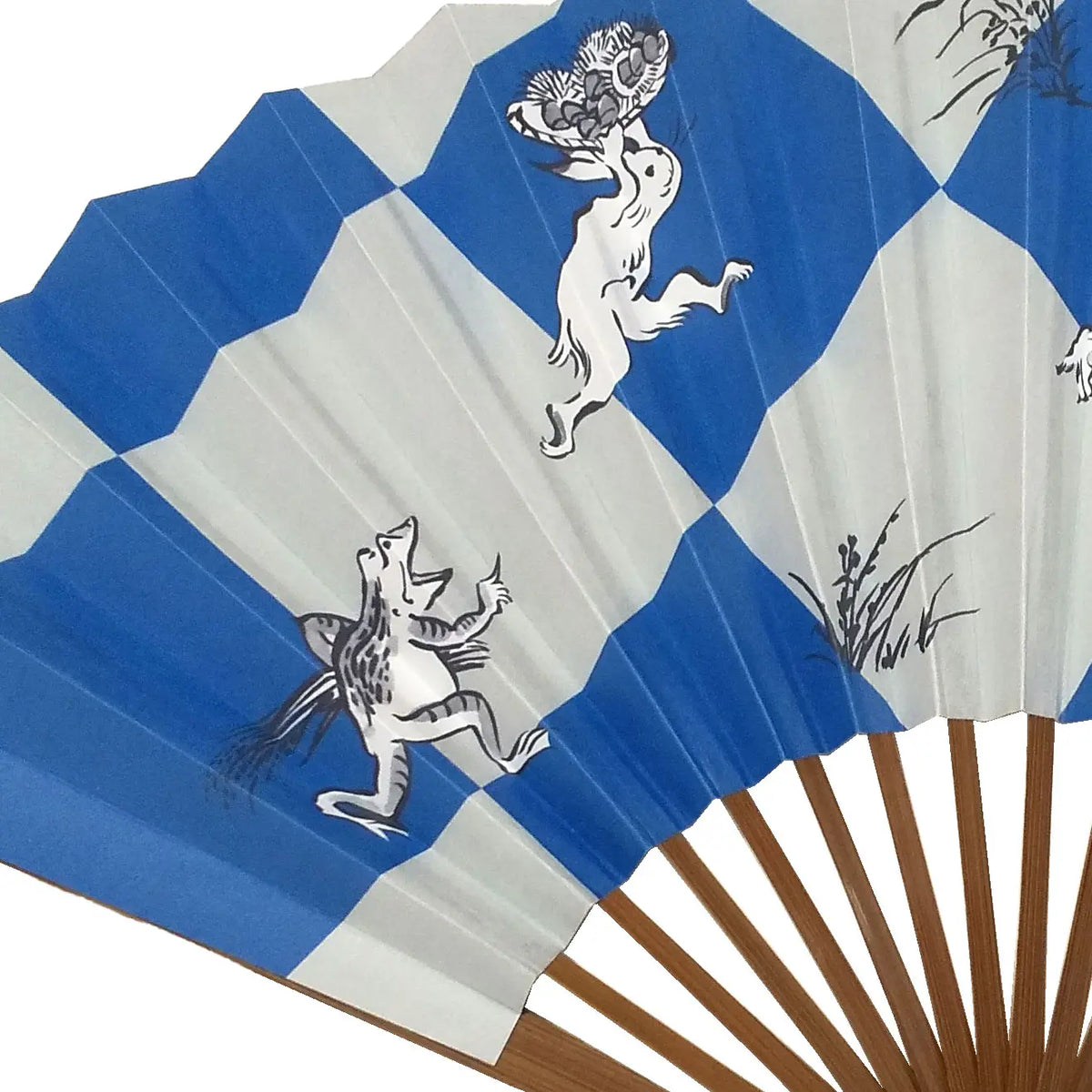 [New in 2024Edo fan No.37 Birds, beasts and caricatures, large harvest