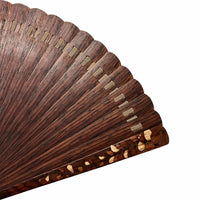 VALEDO, Firenze, Spain, wood inlay workwisteriaLeatherfolding fanin a box made of paulownia wood