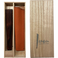 VALEDO, Firenze, Spain, inlaid wood, blue sea wave, leatherfolding fanin leather and paulownia wood box