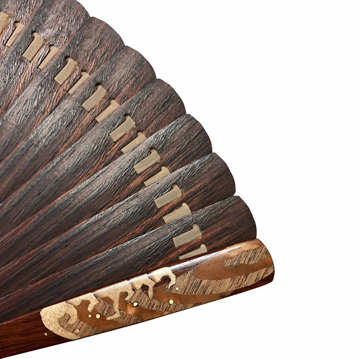 VALEDO (Spain) Firenze wood inlay Namiura leatherfolding fanin leather and paulownia box