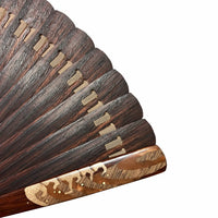 VALEDO (Spain) Firenze wood inlay Namiura leatherfolding fanin leather and paulownia box