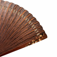 VALEDO, Firenze, Spain, wood inlay workwisteriaLeatherfolding fanin a box made of paulownia wood