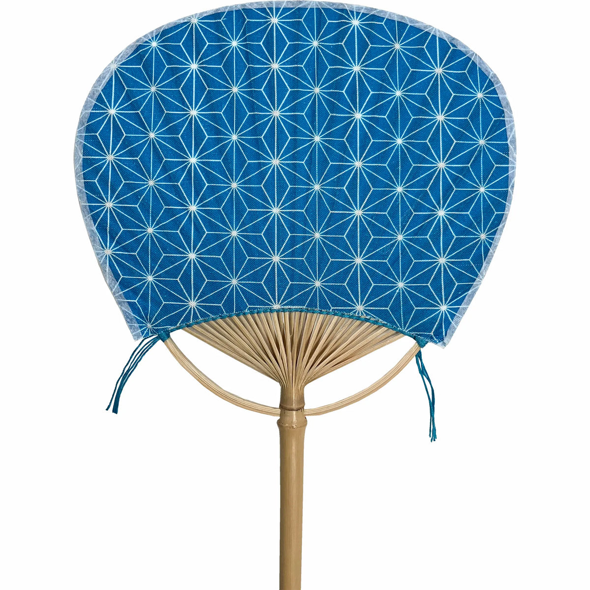legume (esp. edible legumes or beans, such as beans boiled in soy sauce and sugar)round fan Asano-ha deisignblue (colour, color)
