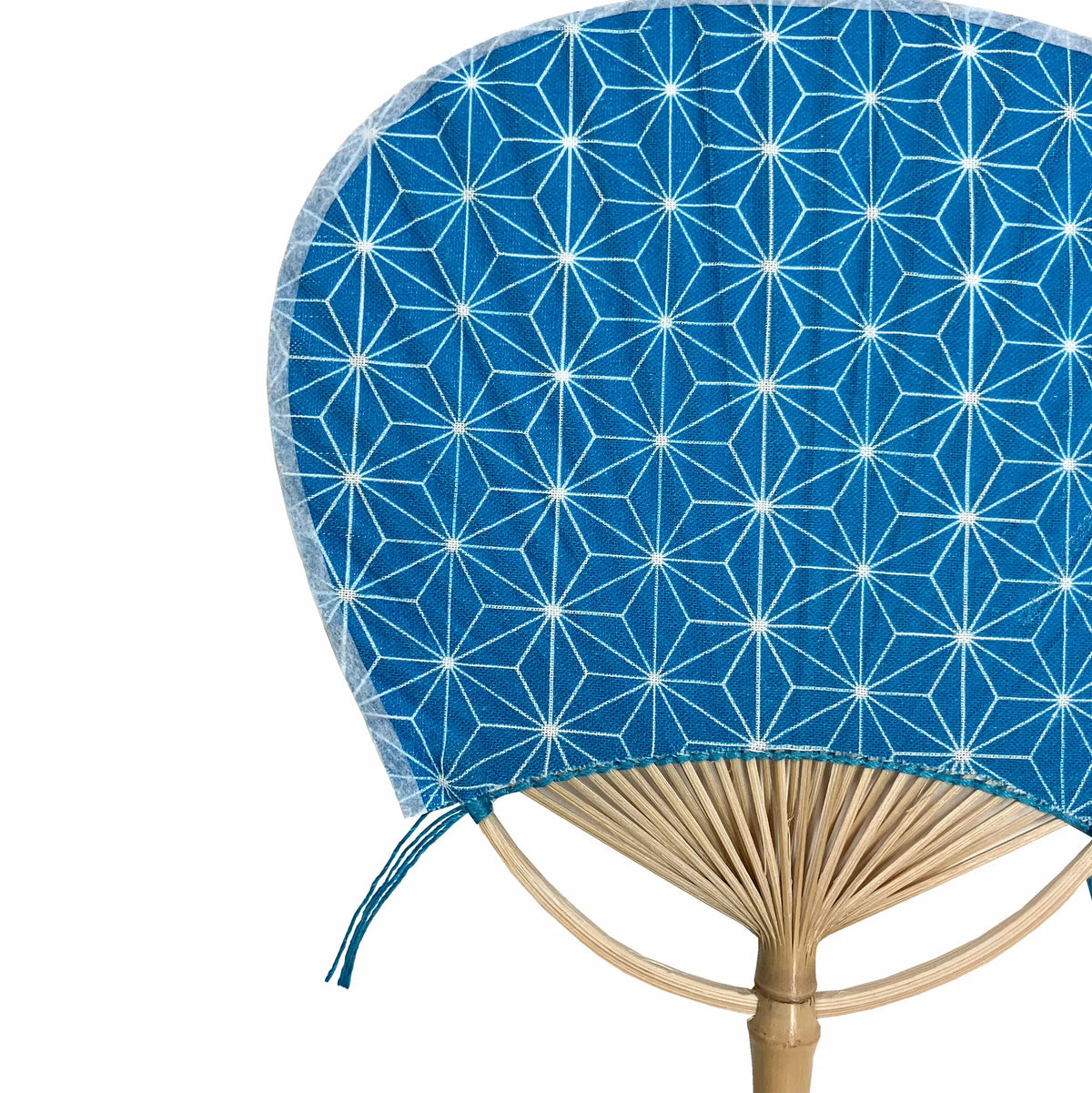 legume (esp. edible legumes or beans, such as beans boiled in soy sauce and sugar)round fan Asano-ha deisignblue (colour, color)