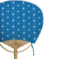 legume (esp. edible legumes or beans, such as beans boiled in soy sauce and sugar)round fan Asano-ha deisignblue (colour, color)