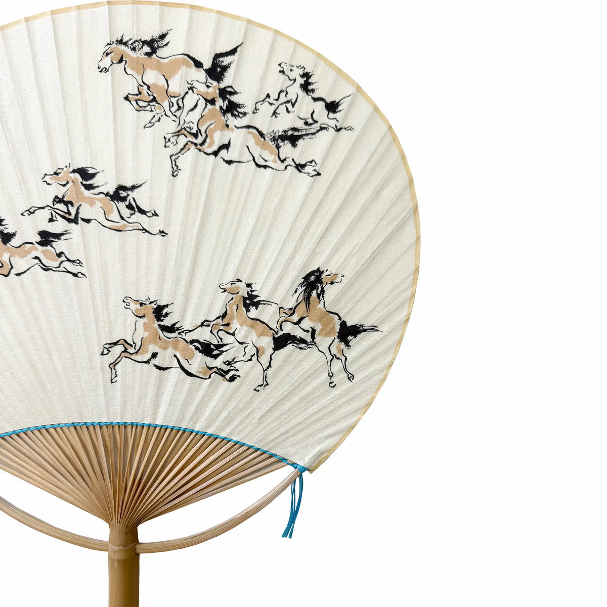 Large full moon fan, horse nine going (Japanese only)Umakuiku)