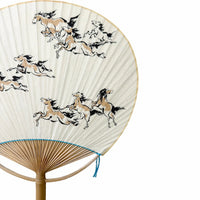 Large full moon fan, horse nine going (Japanese only)Umakuiku)