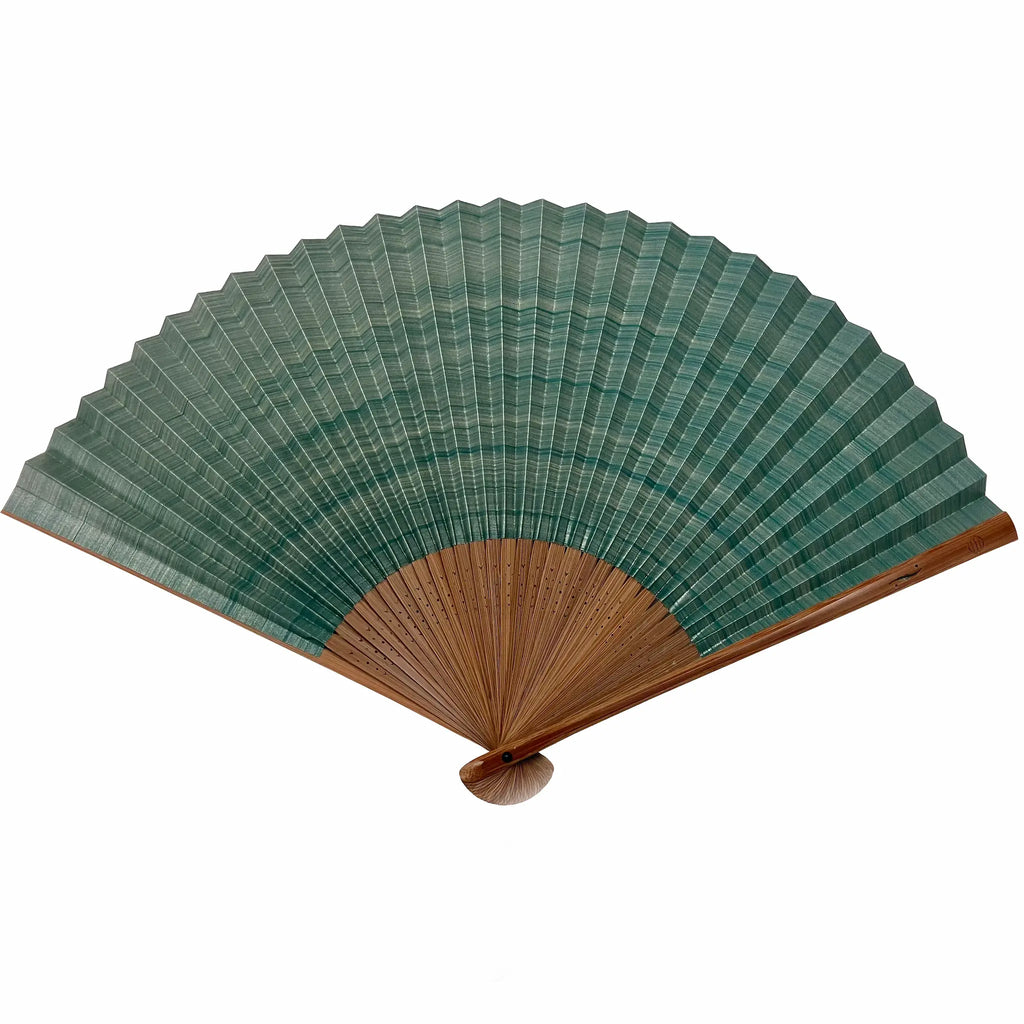 しけ引き扇子 緑 7.5寸 – 江戸扇子とうちわの老舗通販_伊場仙 - Ibasen
