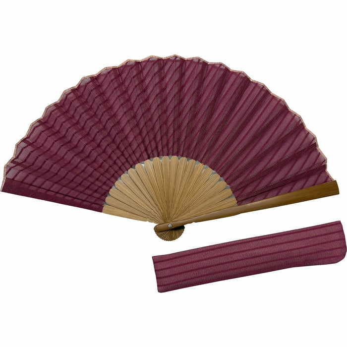 Special selection gauze silkfolding fanSet in paulownia box, grape color