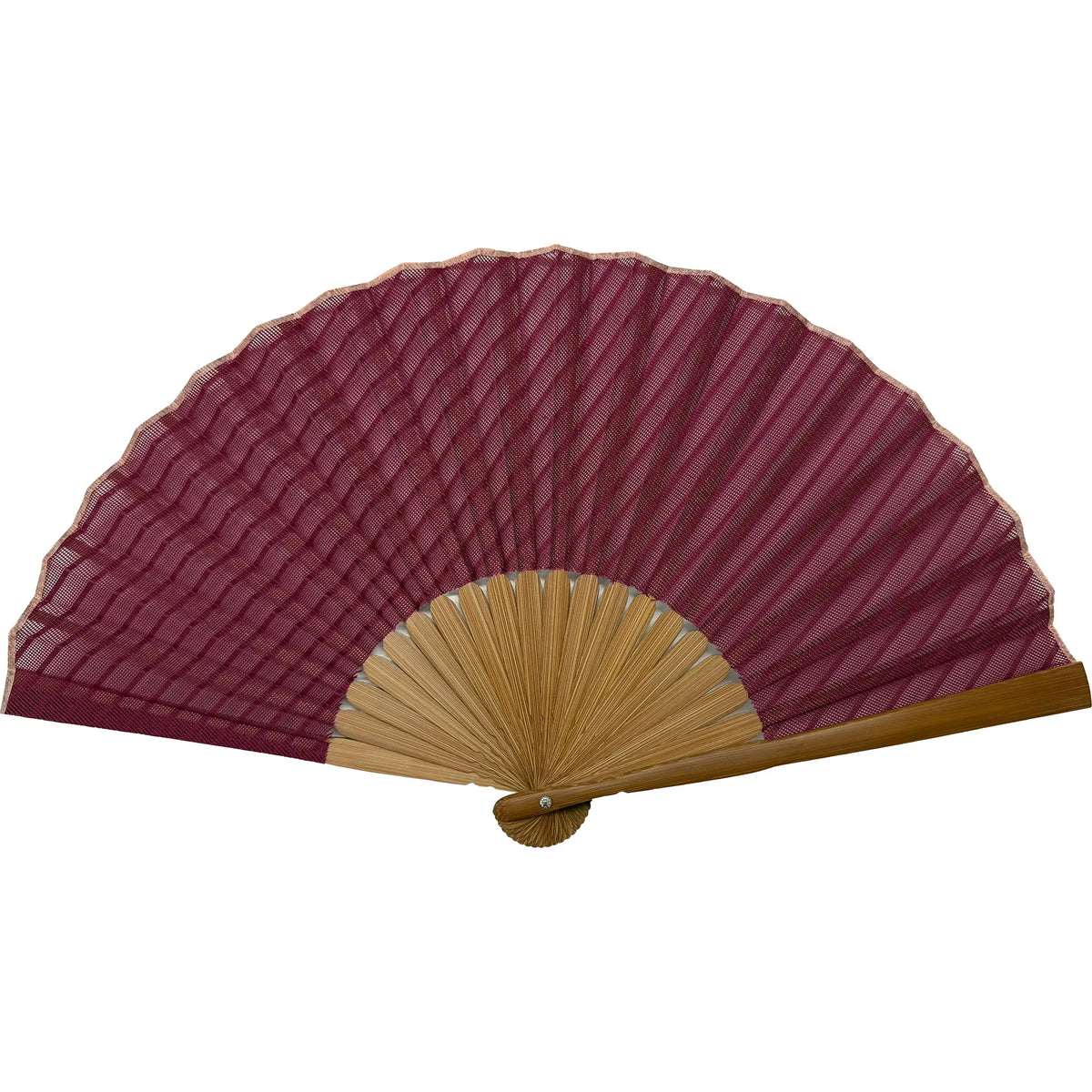 Special selection gauze silkfolding fanSet in paulownia box, grape color