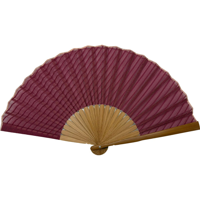 Special selection gauze silkfolding fanSet in paulownia box, grape color