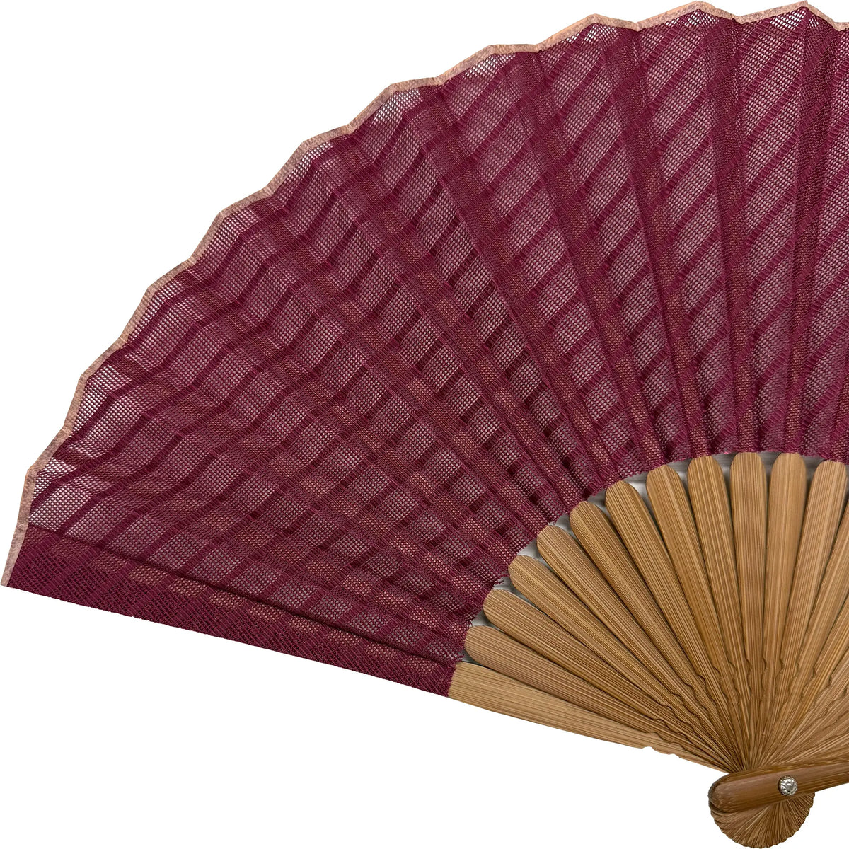 Special selection gauze silkfolding fanSet in paulownia box, grape color