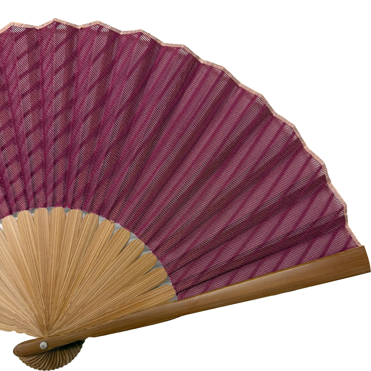 Special selection gauze silkfolding fanSet in paulownia box, grape color