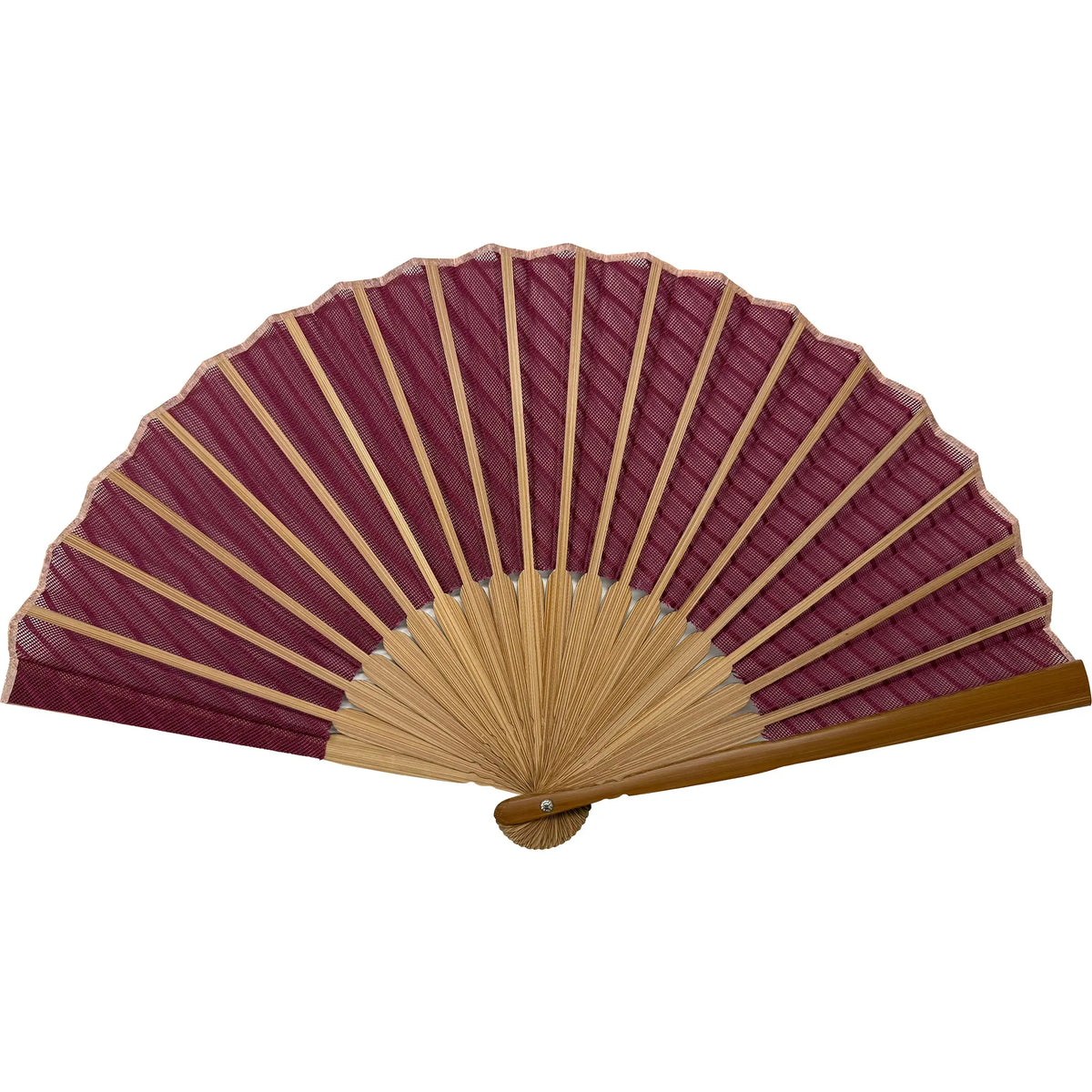 Special selection gauze silkfolding fanSet in paulownia box, grape color