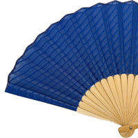 Special selection gauze silkfolding fanSet, in paulownia box, lapis lazuli color
