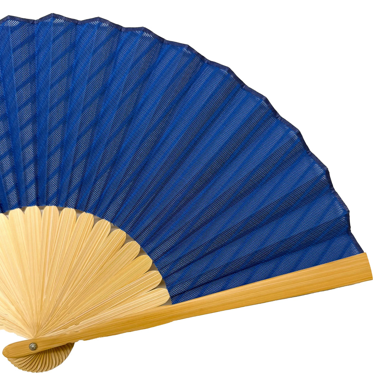Special selection gauze silkfolding fanSet, in paulownia box, lapis lazuli color