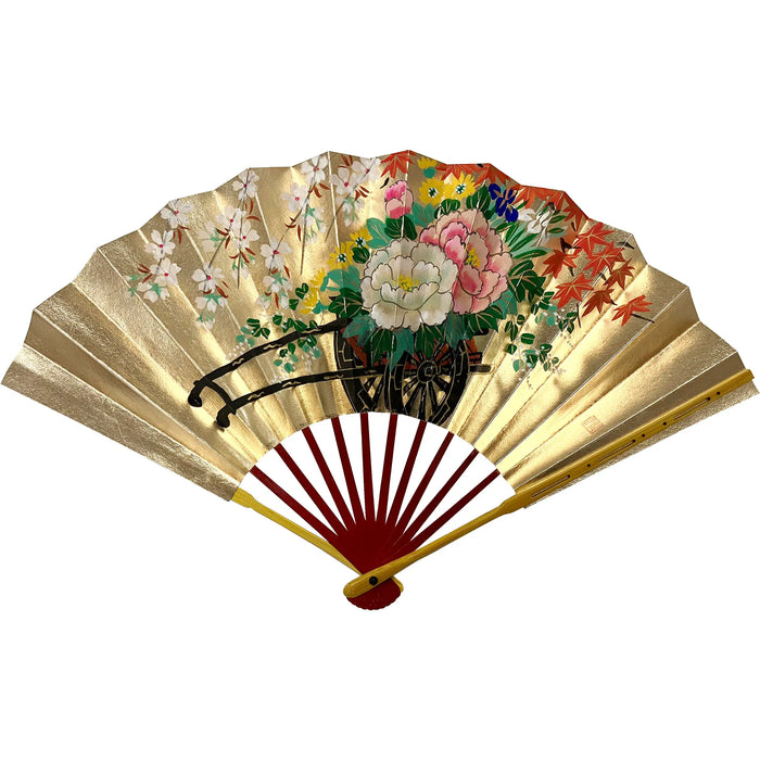 【名入れ専用】春慶塗 飾り扇子 花車 扇子立て 箱つき