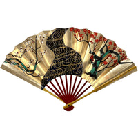 【名入れ専用】春慶塗 飾り扇子 紅白梅 扇子立て 箱つき