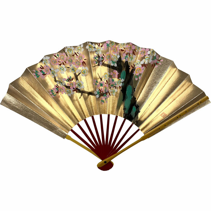【名入れ専用】春慶塗 飾り扇子 桜 扇子立て 箱つき