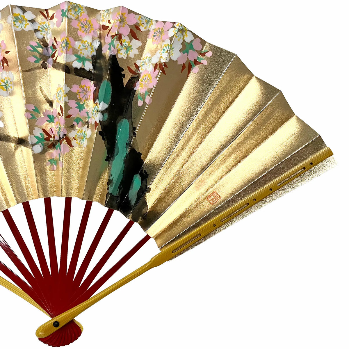 【名入れ専用】春慶塗 飾り扇子 桜 扇子立て 箱つき