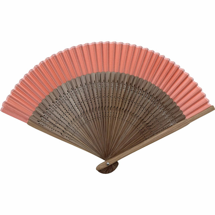 silkfolding fanCoral (peach)