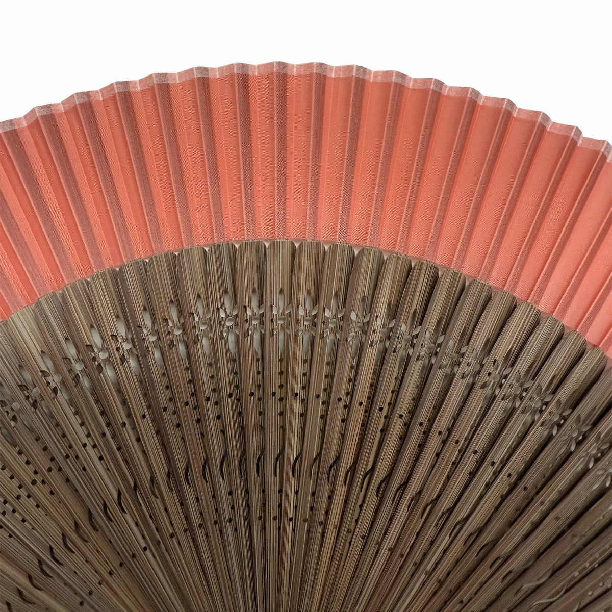 silkfolding fanCoral (peach)