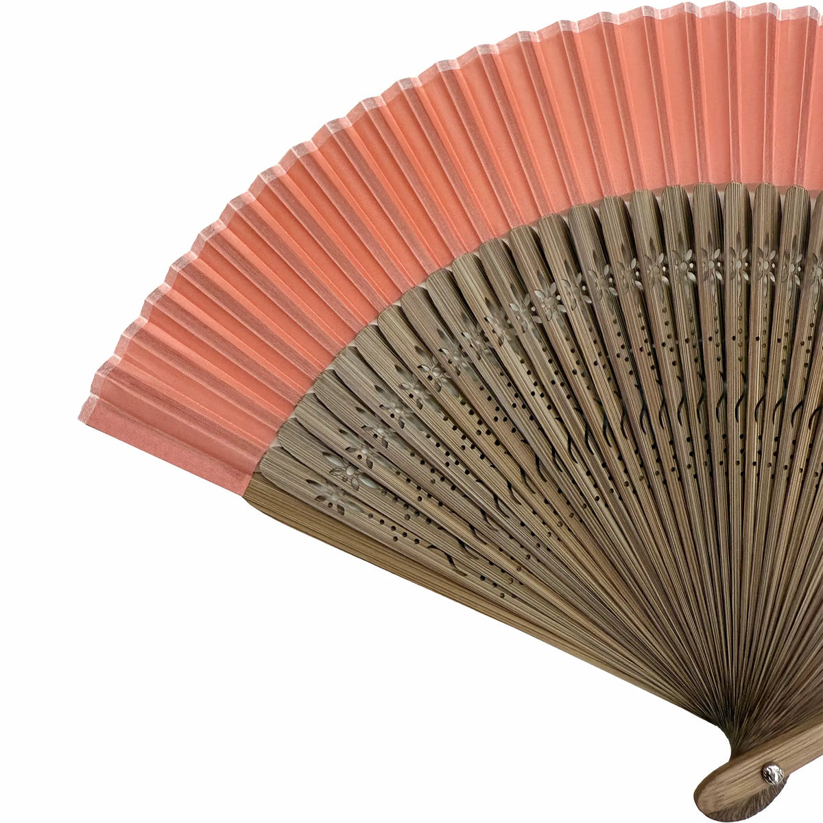 silkfolding fanCoral (peach)