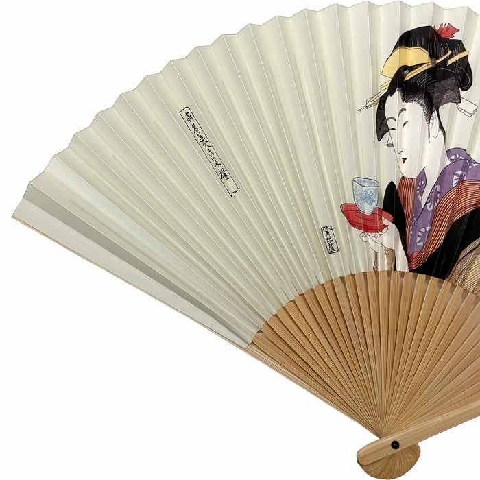 【名入れ専用】浮世絵扇子 喜多川歌麿 高名美人六家撰