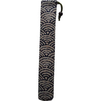 Ibasen folding fanBag with string, for 8.5" blue sea wave
