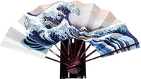 【名入れ専用】浮世絵 木版画飾り扇 冨嶽三十六景 北斎 神奈川沖 浪裏 箱&扇子立て付き