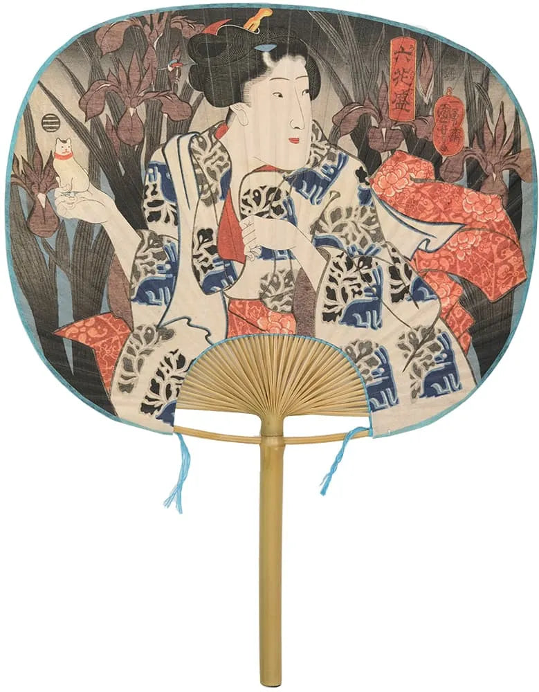 old name of Tokyoround fanUkiyoe, Kuniyoshi, Rokka-mori
