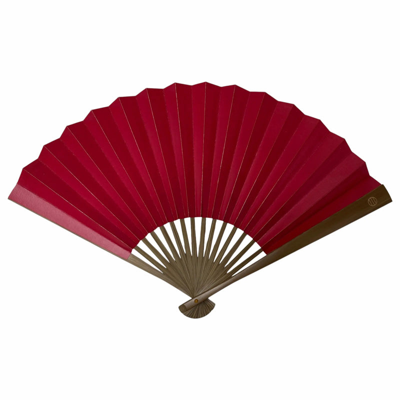 暖色系の扇子（赤・桃・橙・黄・茶）