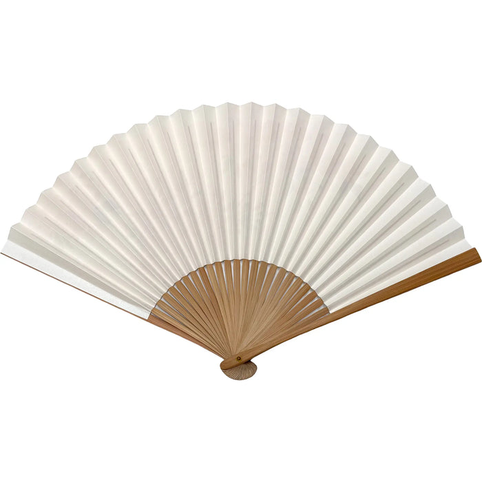 2026 Cherry blossom pattern folding fan (white)