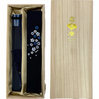 2026 Cherry Blossom Dance, navy blue set folding fan