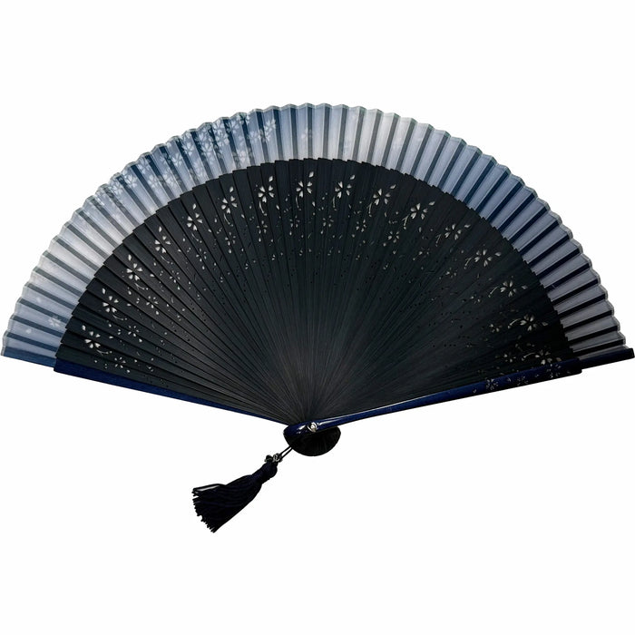 2026年　桜舞　紺　セット扇子