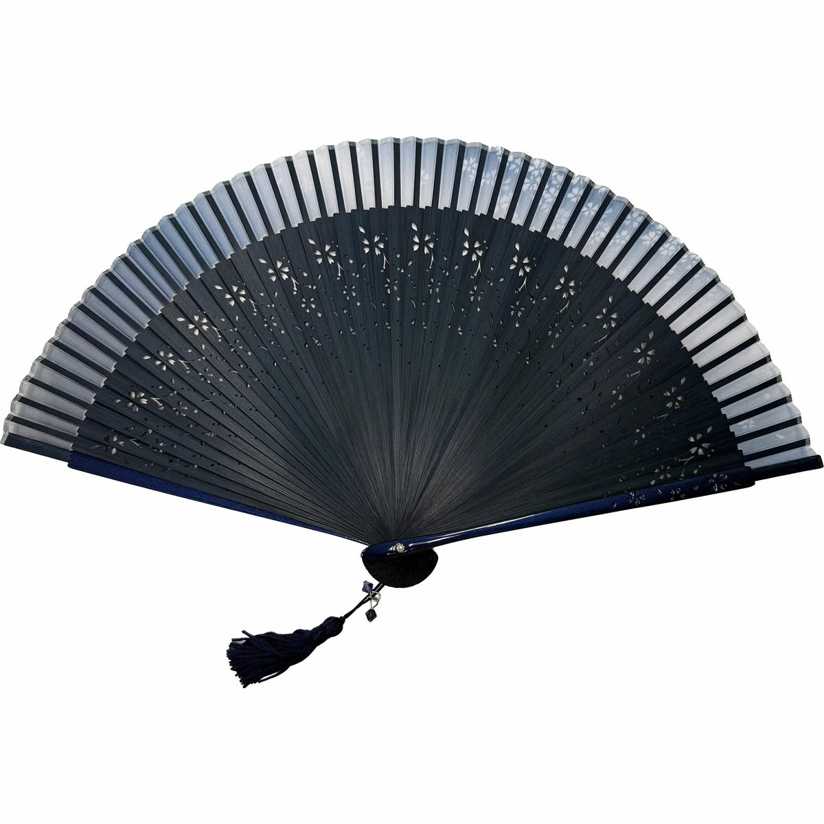 2026 Cherry Blossom Dance, navy blue set folding fan