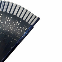 2026 Cherry Blossom Dance, navy blue set folding fan