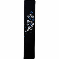 2026 Cherry Blossom Dance, navy blue set folding fan