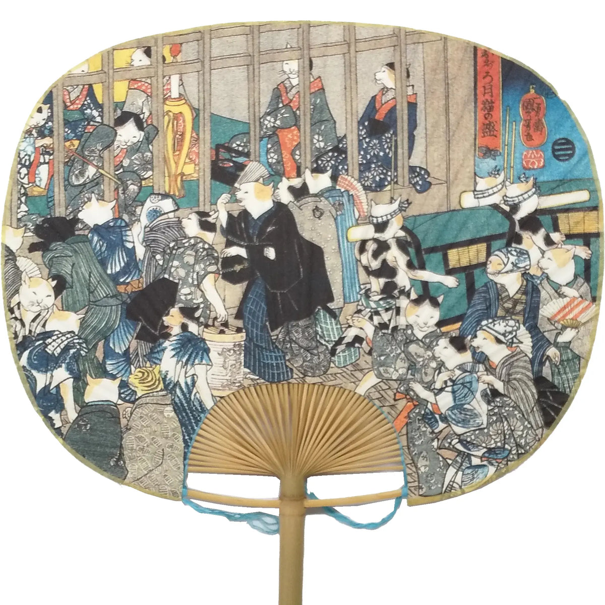 浮世絵一閑張りバッグ 歌川国芳 おぼろ月猫の盛 江戸団扇 浮世絵 歌川国芳 おぼろ月猫の盛 – 江戸扇子とうちわの