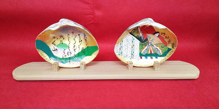 Korin Ogata, Kopie eines Miniatur-Faltschirms mit Blumen aus der Vogelperspektive.