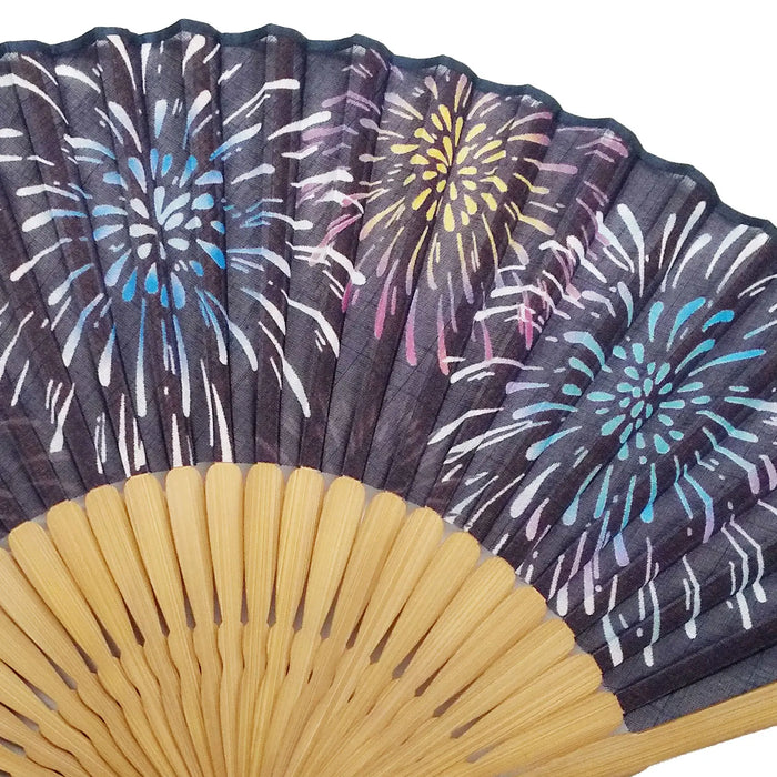 Summer Akari, navy blue fan and fan bag set