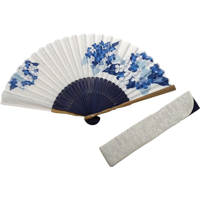 Aihana (Blue Flower), Hydrangea, Fan & Fan Bag Set