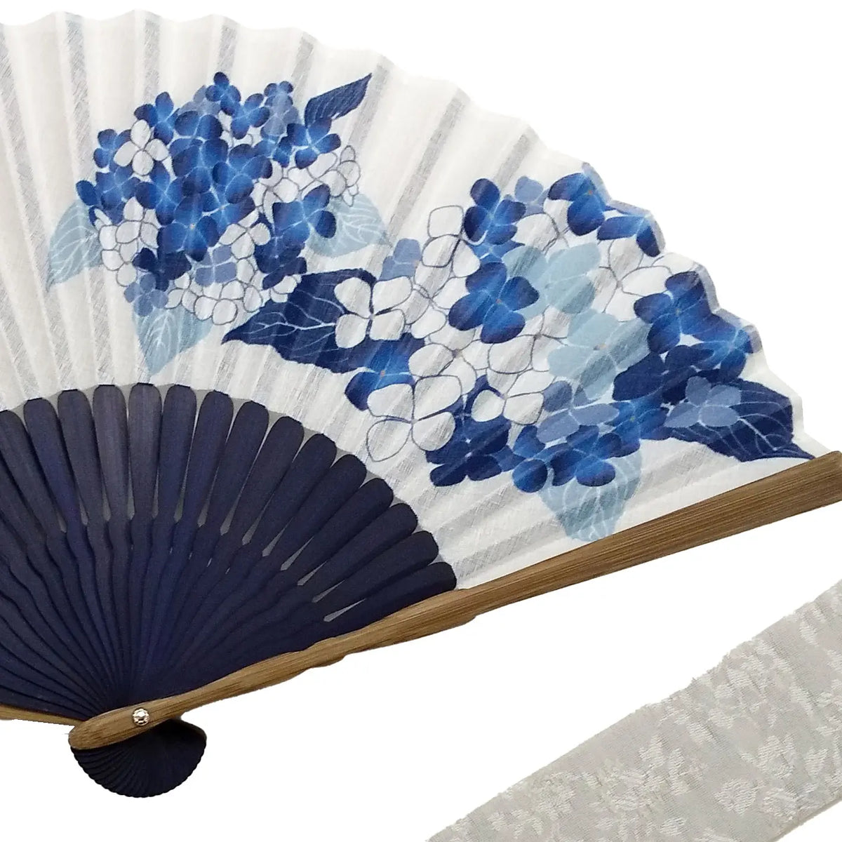 Aibana, hydrangea, fan & fan bag set
