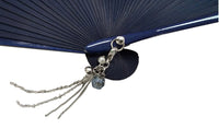 Rose Navy Fan & Fan Bag Set